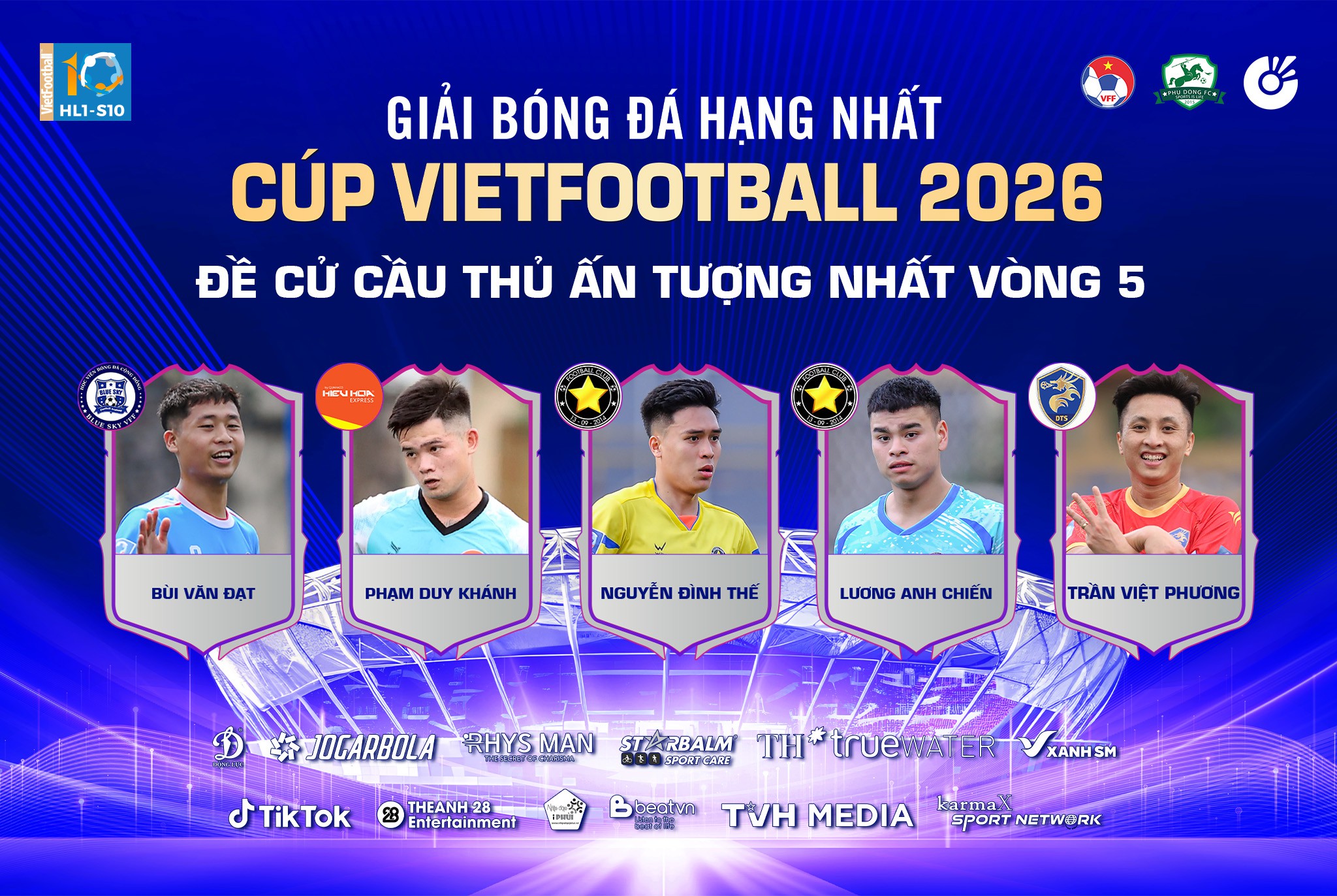 Bình chọn cầu thủ ấn tượng nhất vòng 5 (HL1-S10)